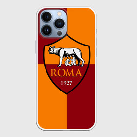 Чехол для iPhone 13 Pro Max с принтом Рома ,  |  | Тематика изображения на принте: as roma | giallorossi | lupi | roma | romanista | волки | жёлто красные | италия | рома | серия а | форма | футбол | футболист | футбольная | футбольный клуб