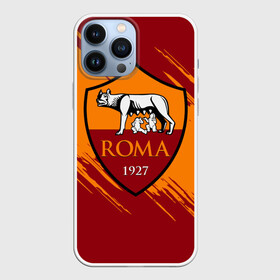 Чехол для iPhone 13 Pro Max с принтом Рома ,  |  | Тематика изображения на принте: as roma | giallorossi | lupi | roma | romanista | волки | жёлто красные | италия | рома | серия а | форма | футбол | футболист | футбольная | футбольный клуб
