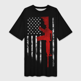 Платье-футболка 3D с принтом American Patriot ,  |  | america | canada | city | donald | fortnite | la | lil | los angeles | moskow | msc | new york | ny | peep | pubg | russia | supreme | trasher | trupm | usa | америка | канада | лос анджелес | нью йорк