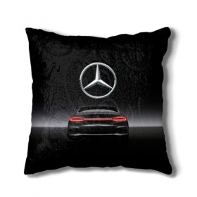Подушка 3D с принтом Mercedes-Benz , наволочка – 100% полиэстер, наполнитель – холлофайбер (легкий наполнитель, не вызывает аллергию). | состоит из подушки и наволочки. Наволочка на молнии, легко снимается для стирки | 