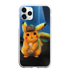 Чехол для iPhone 11 Pro Max матовый с принтом Detective Pikachu , Силикон |  | detective pikachu | pikachu | pokemon | детектив пикачу | пика | покемон