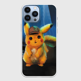 Чехол для iPhone 13 Pro Max с принтом Detective Pikachu ,  |  | Тематика изображения на принте: detective pikachu | pikachu | pokemon | детектив пикачу | пика | покемон