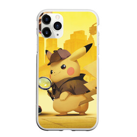 Чехол для iPhone 11 Pro Max матовый с принтом Детектив Пикачу , Силикон |  | detective pikachu | pikachu | pokemon | детектив пикачу | пика | покемон