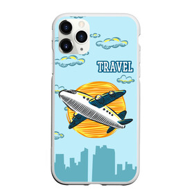 Чехол для iPhone 11 Pro матовый с принтом Путешествия , Силикон |  | Тематика изображения на принте: travel | город | небо | облака | путешествия | самолет | солнце | тревел | туризм