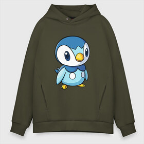 Мужское худи Oversize хлопок с принтом Piplup , френч-терри — 70% хлопок, 30% полиэстер. Мягкий теплый начес внутри —100% хлопок | боковые карманы, эластичные манжеты и нижняя кромка, капюшон на магнитной кнопке | Тематика изображения на принте: piplup | пингвин | пингвиненок | пиплуп | покемон | покемоны | синий