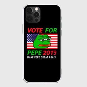 Чехол для iPhone 12 Pro Max с принтом Vote for pepe , Силикон |  | Тематика изображения на принте: bad | dab | frog | good | kek | make pepe great again | pepe | sad | sad frog | vote for pepe | кек | лягушка | мем | мемы | пепе | со смыслом | фрог