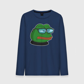 Мужской лонгслив хлопок с принтом Pepe , 100% хлопок |  | bad | dab | frog | good | kek | make pepe great again | pepe | sad | sad frog | vote for pepe | кек | лягушка | мем | мемы | пепе | со смыслом | фрог