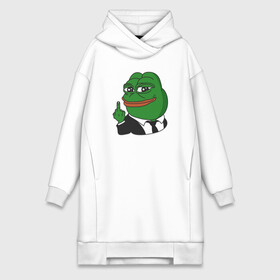 Платье-худи хлопок с принтом Pepe ,  |  | bad | dab | frog | good | kek | make pepe great again | pepe | sad | sad frog | vote for pepe | кек | лягушка | мем | мемы | пепе | со смыслом | фрог