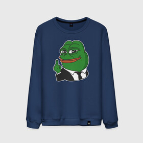 Мужской свитшот хлопок с принтом Pepe  , 100% хлопок |  | bad | dab | frog | good | kek | make pepe great again | pepe | sad | sad frog | vote for pepe | кек | лягушка | мем | мемы | пепе | со смыслом | фрог