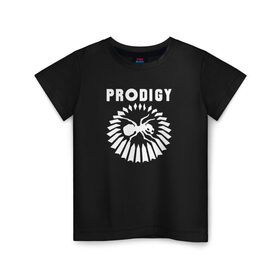 Детская футболка хлопок с принтом Prodigy , 100% хлопок | круглый вырез горловины, полуприлегающий силуэт, длина до линии бедер | Тематика изображения на принте: 