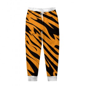 Мужские брюки 3D с принтом Тигр , 100% полиэстер | манжеты по низу, эластичный пояс регулируется шнурком, по бокам два кармана без застежек, внутренняя часть кармана из мелкой сетки | животное | зверь | кардашьян | ким | кот | лев | оранжевый | полосы | рыжий | тигр | черный