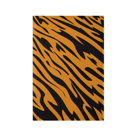 Обложка для паспорта матовая кожа с принтом Тигр , натуральная матовая кожа | размер 19,3 х 13,7 см; прозрачные пластиковые крепления | Тематика изображения на принте: животное | зверь | кардашьян | ким | кот | лев | оранжевый | полосы | рыжий | тигр | черный