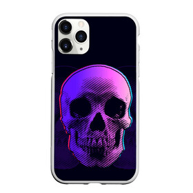 Чехол для iPhone 11 Pro матовый с принтом Токсичный череп , Силикон |  | Тематика изображения на принте: 3d | 3д | голограмма | иллюзия | кости | розовый | синий | скелет | ультра | фиолетовый | череп | черный
