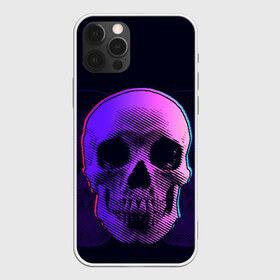 Чехол для iPhone 12 Pro Max с принтом Токсичный череп , Силикон |  | Тематика изображения на принте: 3d | 3д | голограмма | иллюзия | кости | розовый | синий | скелет | ультра | фиолетовый | череп | черный
