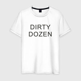 Мужская футболка хлопок с принтом DIRTY DOZEN (The Prodigy) , 100% хлопок | прямой крой, круглый вырез горловины, длина до линии бедер, слегка спущенное плечо. | dirty dozen | keith flint | the prodigy | кинт флинт | клубная музыка | продиджи