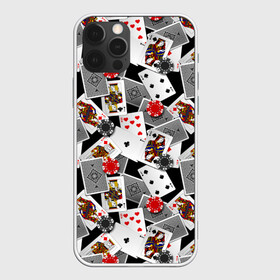 Чехол для iPhone 12 Pro с принтом Игральные карты , силикон | область печати: задняя сторона чехла, без боковых панелей | буны | вольты | графика | дамы | десятки | игра | игральные | иллюстрация | казино | картинка | карты | коллаж | короли | красные | крести | масть | мода | орнамент | пики | покер | разбросаны | рисунок