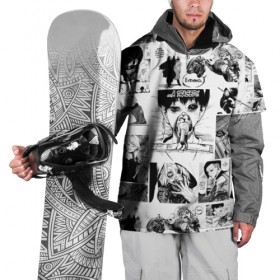 Накидка на куртку 3D с принтом Токийский гуль , 100% полиэстер |  | tokyo ghoul | аниме | гули | гуль | кен канеки | манга | монстры | токийский гуль | токио гуль | ужасы
