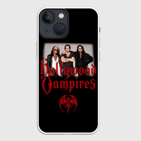 Чехол для iPhone 13 mini с принтом Hollywood Vampires ,  |  | Тематика изображения на принте: 2019 | 2020 | aerosmith | альтернатива | голливудские вампиры | группа | дафф маккаган | джо перри | джонни депп | кантри | лого | металл | музыка | панк | поклонники | рок | тур в россии | фото | хард рок