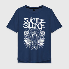 Мужская футболка хлопок Oversize с принтом Suicide Silence , 100% хлопок | свободный крой, круглый ворот, “спинка” длиннее передней части | metal | suicide silence | грув метал | группы | дэткор | метал | музыка | ню метал | рок