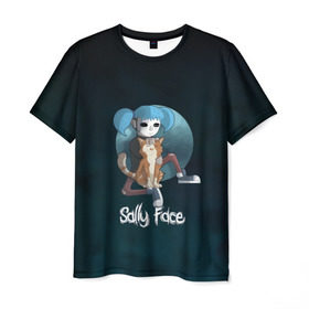 Мужская футболка 3D с принтом Sally Face , 100% полиэфир | прямой крой, круглый вырез горловины, длина до линии бедер | blue | diane | face | fisher | gizmo | henry | johnson | killer | larry | sally | генри | гизмо | джонсон | диана | ларри | лицо | салли | фейс | фишер