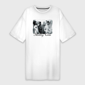Платье-футболка хлопок с принтом Motley Crue ,  |  | 1981 год | dark | hard rock | los angeles | motley crue | винс нил | вокал | глэм металл | глэм рок | лос анджелес | мик марс | музыка | никки сикс | пение | рок | рок группа | томми ли | трэш | улет | хард рок