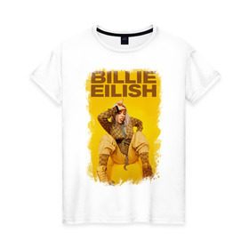 Женская футболка хлопок с принтом Billie Eilish , 100% хлопок | прямой крой, круглый вырез горловины, длина до линии бедер, слегка спущенное плечо | billie eilish | billie eilish bury | wheres my mind