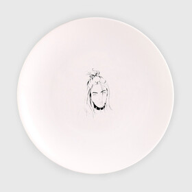 Тарелка 3D с принтом Billie Eilish , фарфор | диаметр - 210 мм
диаметр для нанесения принта - 120 мм | music | pop | айлиш | билли | музыка