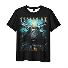 Мужская футболка 3D с принтом Testament , 100% полиэфир | прямой крой, круглый вырез горловины, длина до линии бедер | heavy metal | metal | testament | группы | дэт метал | метал | музыка | рок | трэш метал | хеви метал