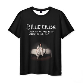 Мужская футболка 3D с принтом Billie Eilish , 100% полиэфир | прямой крой, круглый вырез горловины, длина до линии бедер | ailish | billi | billie eilish | bury a friend | copycat | crown | dont smile at me | lovely | music | my boy | party favor | pop | били | билли айлиш | музыка | певица | поп | эйлиш