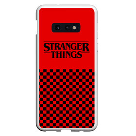 Чехол для Samsung S10E с принтом STRANGER THINGS , Силикон | Область печати: задняя сторона чехла, без боковых панелей | 11 | checkerboard | eggo | eleven | netflix | stranger | things | бобби | браун | дела | крайне | милли | обратная | одинадцать | одиннадцать | очень | события | сторона | странные | стренджер | темная