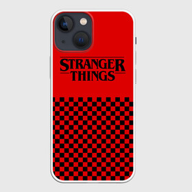 Чехол для iPhone 13 mini с принтом STRANGER THINGS ,  |  | 11 | checkerboard | eggo | eleven | netflix | stranger | things | бобби | браун | дела | крайне | милли | обратная | одинадцать | одиннадцать | очень | события | сторона | странные | стренджер | темная