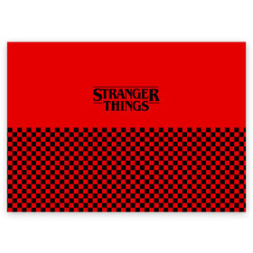 Поздравительная открытка с принтом STRANGER THINGS , 100% бумага | плотность бумаги 280 г/м2, матовая, на обратной стороне линовка и место для марки
 | 11 | checkerboard | eggo | eleven | netflix | stranger | things | бобби | браун | дела | крайне | милли | обратная | одинадцать | одиннадцать | очень | события | сторона | странные | стренджер | темная