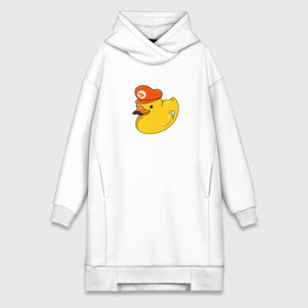 Платье-худи хлопок с принтом DUCKrio ,  |  | duck | duckpack | game | gamer | желтый | игра | марио | милый | усы | утенок | утка