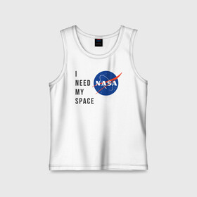 Детская майка хлопок с принтом Nasa i need my space ,  |  | i need | my space | nasa | space