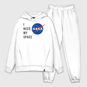 Мужской костюм хлопок OVERSIZE с принтом Nasa i need my space ,  |  | i need | my space | nasa | space