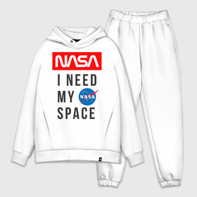 Мужской костюм хлопок OVERSIZE с принтом Nasa i need my space ,  |  | i need my space | nasa