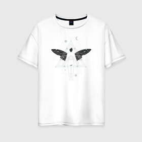 Женская футболка хлопок Oversize с принтом Астрал , 100% хлопок | свободный крой, круглый ворот, спущенный рукав, длина до линии бедер
 | абстракция | ангел | астрал | геометрия | космос | луна | планета | фея