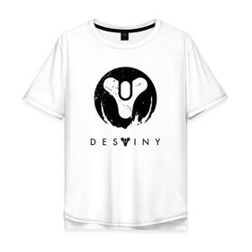 Мужская футболка хлопок Oversize с принтом DESTINY , 100% хлопок | свободный крой, круглый ворот, “спинка” длиннее передней части | Тематика изображения на принте: bungie | cayde 6 | cyd6 | destiny | destiny 2 | forsaken | gambit | hunter | titan | warlock | банги | варлок | габмит | дестини | дестини 2 | зур | кейд | кейд 6 | отвергнутые | охотник | титан | туз