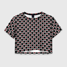 Женская футболка Cropp-top с принтом Френдзона , 100% полиэстер | круглая горловина, длина футболки до линии талии, рукава с отворотами | бойчик | группа | музыка | мультяшка | песни | подростки | поп панк | сердце | френдзона