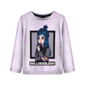 Детский лонгслив 3D с принтом Billie Eilish , 100% полиэстер | длинные рукава, круглый вырез горловины, полуприлегающий силуэт
 | at | billie | don’t | eilish | electronic | eyes | me | music | ocean | pirate | smile | synthpop | usa | айлиш | билли | музыка | пайрэт | синти поп | сша | электронная | электропоп