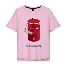 Мужская футболка хлопок Oversize с принтом Louis Bidon , 100% хлопок | свободный крой, круглый ворот, “спинка” длиннее передней части | антитренд | луи витон