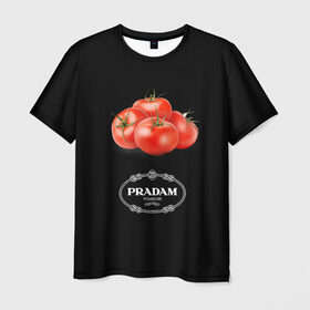 Мужская футболка 3D с принтом PRADAM , 100% полиэфир | прямой крой, круглый вырез горловины, длина до линии бедер | антитренд | прада