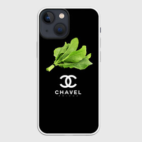 Чехол для iPhone 13 mini с принтом Chavel ,  |  | Тематика изображения на принте: chanel | антитренд | шанель