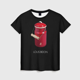 Женская футболка 3D с принтом Louis Bidon , 100% полиэфир ( синтетическое хлопкоподобное полотно) | прямой крой, круглый вырез горловины, длина до линии бедер | Тематика изображения на принте: антитренд | луи витон
