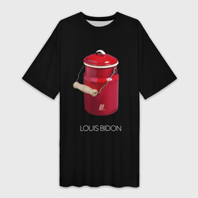 Платье-футболка 3D с принтом Louis Bidon ,  |  | антитренд | луи витон