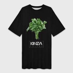 Платье-футболка 3D с принтом KINZA ,  |  | kinzo | антитренд | кинзо