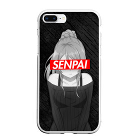Чехол для iPhone 7Plus/8 Plus матовый с принтом Anime (Senpai 5) , Силикон | Область печати: задняя сторона чехла, без боковых панелей | ahegao | anime | manga | sempai | senpai | аниме | ахегао | манга | семпай | сенпай
