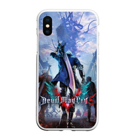 Чехол для iPhone XS Max матовый с принтом Devil May Cry 5 , Силикон | Область печати: задняя сторона чехла, без боковых панелей | capcom | demon | devil | devil may cry | dmc | game | город | демон | демоны | демоны тоже плачут | игра | меч | слэшер | человек