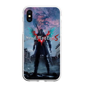 Чехол для iPhone XS Max матовый с принтом Devil May Cry 5 , Силикон | Область печати: задняя сторона чехла, без боковых панелей | Тематика изображения на принте: cs go | devil may cry | dmc5 | game | logo | битва | бой | вой | игра | контр страйк | кровь | крылья | логотип | надпись | фантастика | фэнтази | экшен