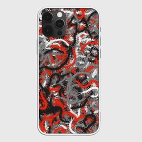 Чехол для iPhone 12 Pro Max с принтом Сколопендры , Силикон |  | камуфляж | красный | лапки | милитари | многоножка | насекомые | орнжевый | паттрен | серый | сороконожка | узор